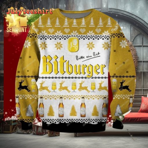 Bitburger Alcohol Knitted Ugly Christmas Sweater