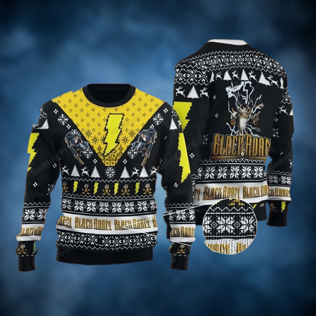 Black Adam Ugly Christmas Sweater Black Adam Ugly Christmas Sweater