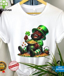 Black African American Leprechaun Gold Saint Patrick’s Day Shirt