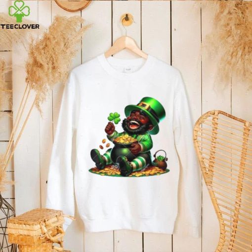 Black African American Leprechaun Gold Saint Patrick’s Day Shirt