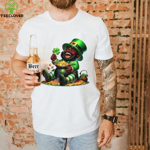 Black African American Leprechaun Gold Saint Patrick’s Day Shirt