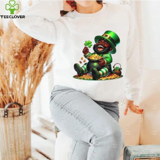 Black African American Leprechaun Gold Saint Patrick’s Day Shirt