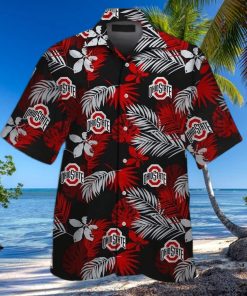 Black Aloha NCAA Ohio State Buckeyes Hawaiian Shirt Beach Gift For Friend