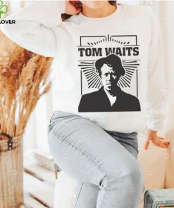 Black And White Portrait Tom Waits Musican Shirt