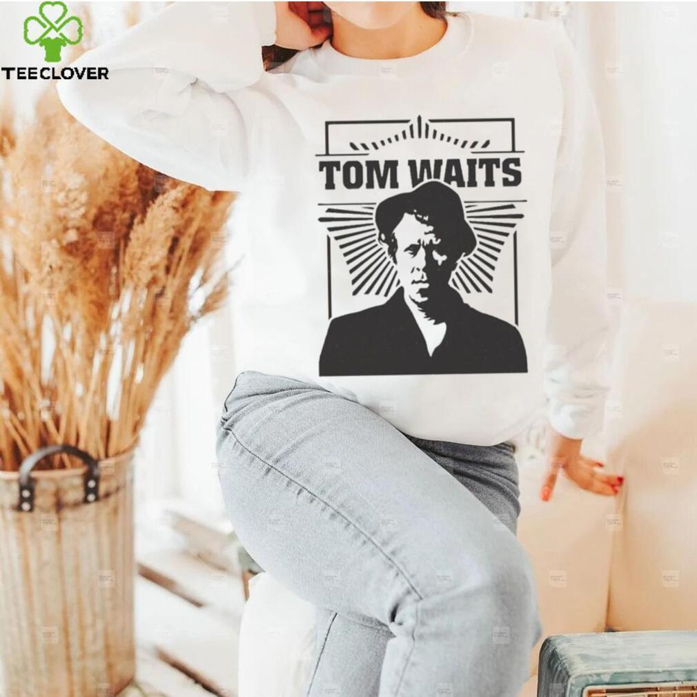 Black And White Portrait Tom Waits Musican Shirt Black And White Portrait Tom Waits Musican Shirt