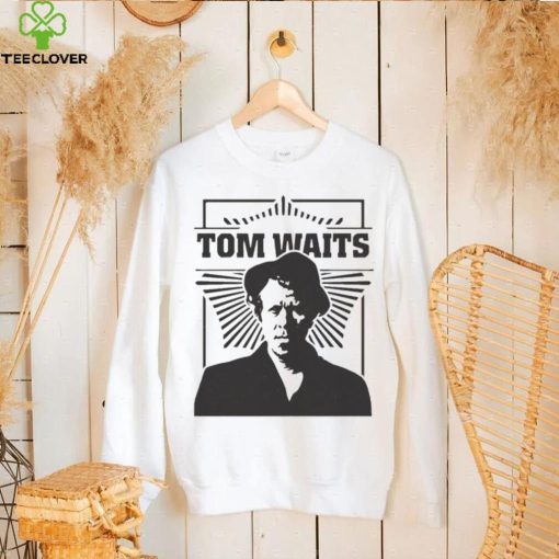 Black And White Portrait Tom Waits Musican Shirt