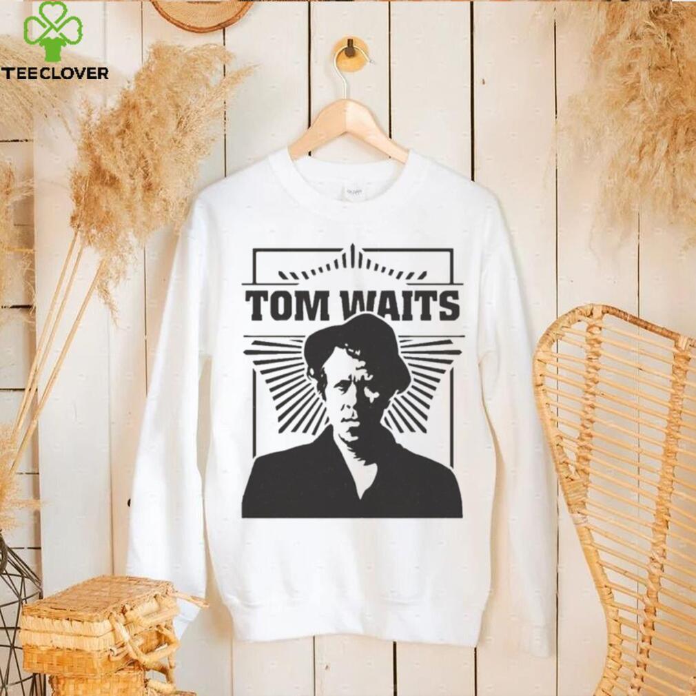 Black And White Portrait Tom Waits Musican Shirt Black And White Portrait Tom Waits Musican Shirt