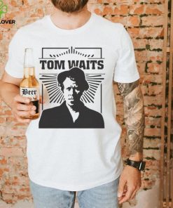 Black And White Portrait Tom Waits Musican Shirt