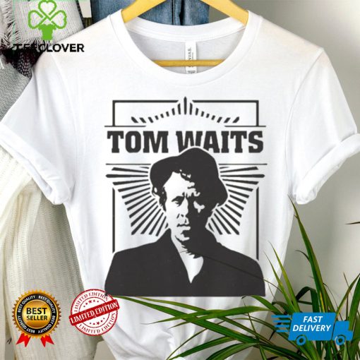 Black And White Portrait Tom Waits Musican Shirt