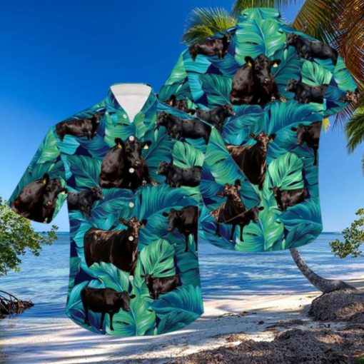 Black Angus Cow Hawaiian Shirt