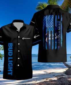 Black Bud Light Hawaiian Shirt Gift For Beer Lovers