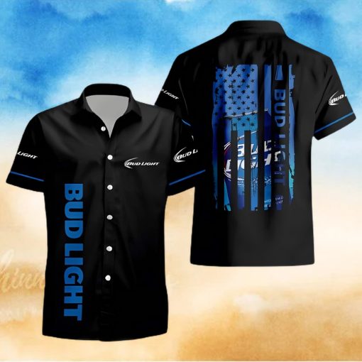 Black Bud Light Hawaiian Shirt Gift For Beer Lovers