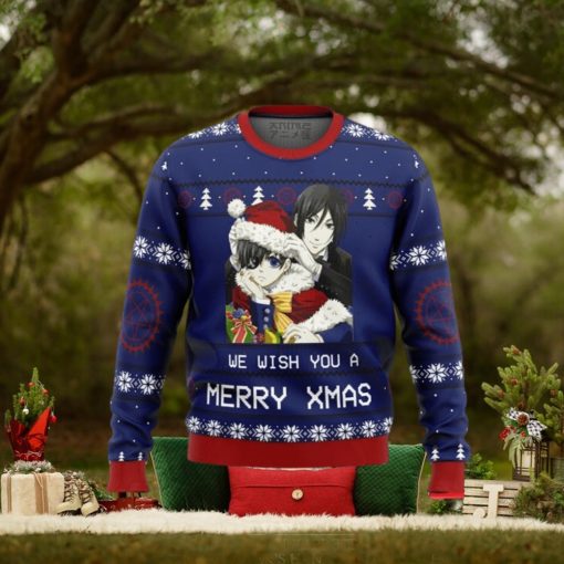 Black Butler Merry Xmas Ugly Christmas Sweaters