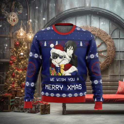 Black Butler Merry Xmas Ugly Christmas Sweaters