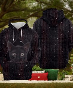 Black Cat Bling 3D Printed Hoodie