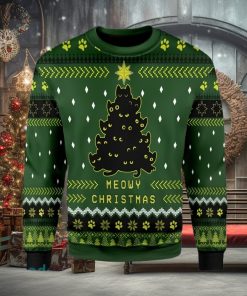 Black Cat Christmas Tree Ugly Christmas Sweater Xmas Gift Men And Women Christmas Sweater