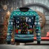 Black Cat Meowy All Over Printed Knitted Wool Xmas Sweater