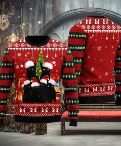 Black Cat Family Christmas Ugly Christmas Sweater, Christmas shirt, Gift for cat lover