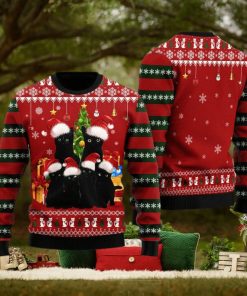 Black Cat Family Christmas Ugly Christmas Sweater, Christmas shirt, Gift for cat lover