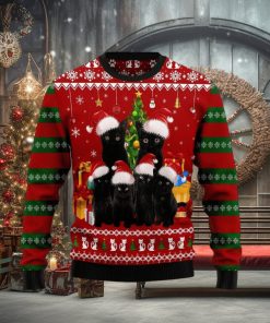 Black Cat Family Christmas Ugly Christmas Sweater