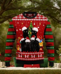 Black Cat Family Christmas Ugly Christmas Sweater