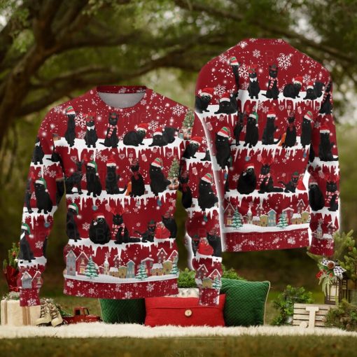Black Cat Funny Ugly Christmas Sweater Men And Women Christmas Gift Sweater