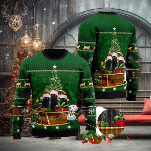 Black Cat Group Xmas Ugly Christmas Sweater Funny Gift For Men And Women Family Holidays