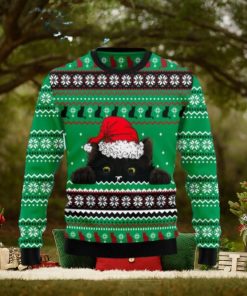 Black Cat Hide Christmas Ugly Christmas Sweater Gift Knitting Sweater