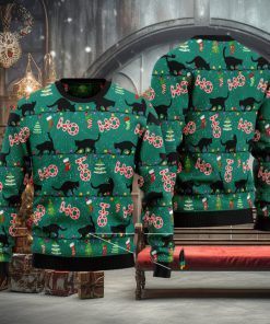 Black Cat Ho Ho Ho Ugly Christmas Sweater