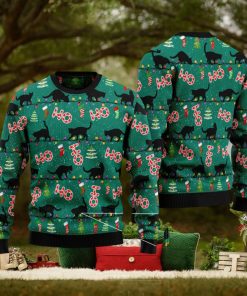 Black Cat Ho Ho Ho Ugly Christmas Sweater