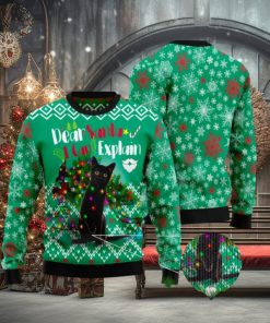 Black Cat I Can Explain Christmas Ugly Christmas Sweater Funny Gift For Men And Women Family Holidays