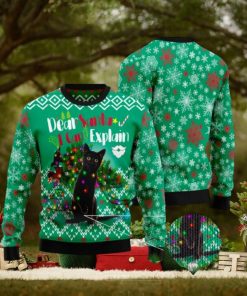Black Cat I Can Explain Christmas Ugly Christmas Sweater Funny Gift For Men And Women Family Holidays