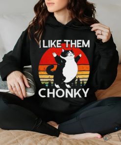 Black Cat I like them Chonky vintage hoodie, sweater, longsleeve, shirt v-neck, t-shirt