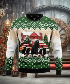 Black Cat Let It Snow Christmas Ugly Christmas Sweater 3D Gift Christmas Funny