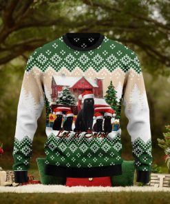 Black Cat Let It Snow Ugly Christmas Sweater