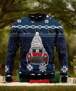 Black Cat Meowy Catmas Chirtmas Gifts Wool Ugly Knitted Xmas Sweater