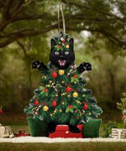 Black Cat Ornament for Christmas Tree