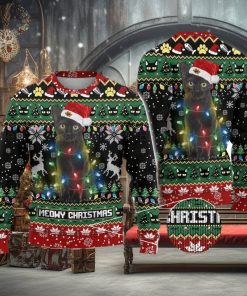 Black Cat Ugly Christmas Sweater Men And Women Christmas Gift Sweater
