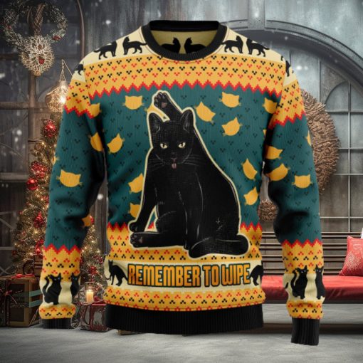 Black Cat Ugly Christmas Sweater Thankgiving Gift Men Women