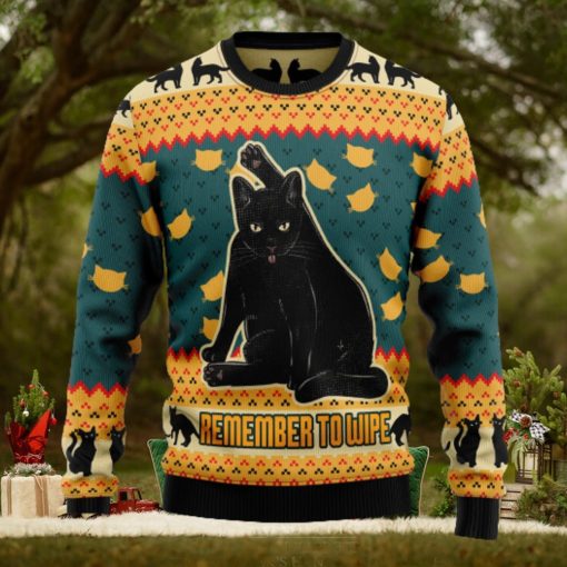 Black Cat Ugly Christmas Sweater Thankgiving Gift Men Women