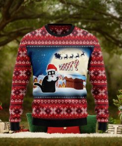 Black Cat What Ugly Christmas Sweater 3D Gift Christmas Funny