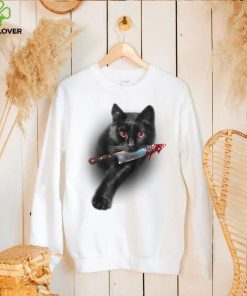 Black Cat Yellow Eye Halloween Cats Tee T Shirt Copy