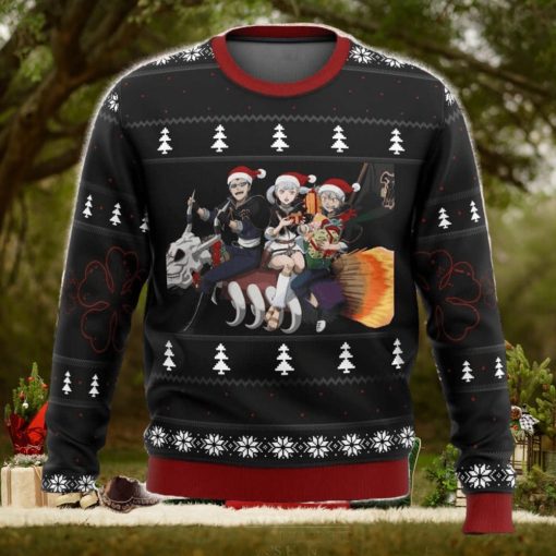 Black Clover Holiday Ugly Christmas Sweater Funny Gift For Men And Women Fans
