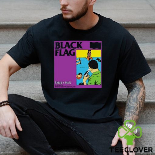 Black Flag Family Man Fitted T shirt