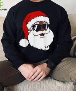 Black Funny Santa Claus Sunglasses Christmas Xmas Boy Girl Shirt