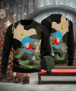 Black Goku & Future Trunks Flat Art Ugly Sweater