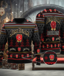 Black Jim Beam Christmas Ugly Sweater
