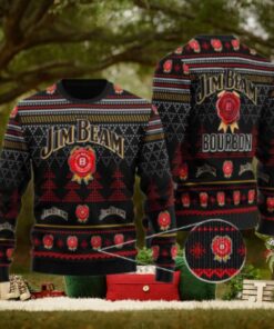 Black Jim Beam Christmas Ugly Sweater