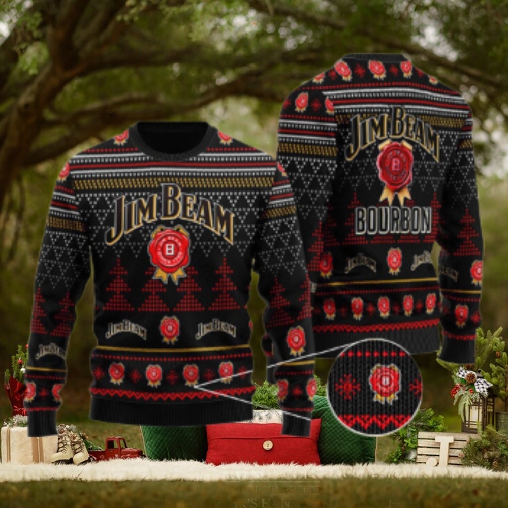 Black Jim Beam Christmas Ugly Sweater Black Jim Beam Christmas Ugly Sweater
