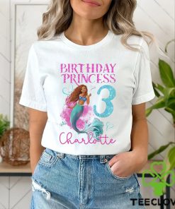 Black Little Mermaid Birthday Princess Shirt Personalized Black Ariel Shirt For Princess